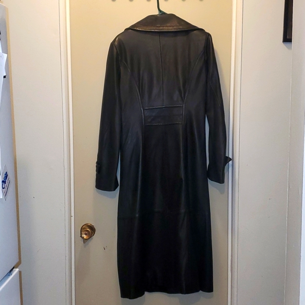 Vintage full length leather jacket - Picture 5 of 8